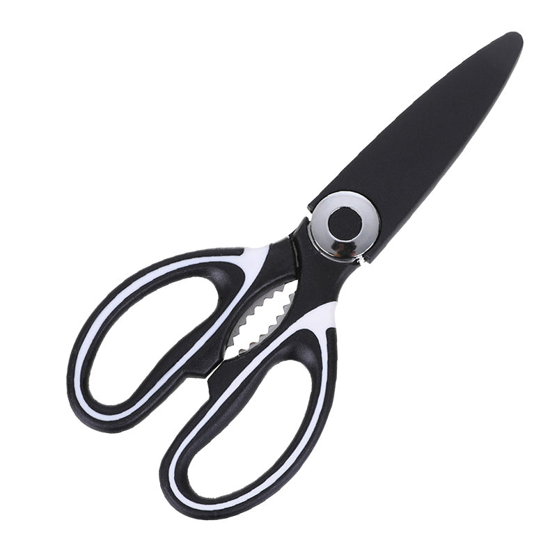 Stainless steel heavy-duty german-style kitchen scissors - durable, multi-purpose, everyday use (chicken bone, meat cutting, panda design)
