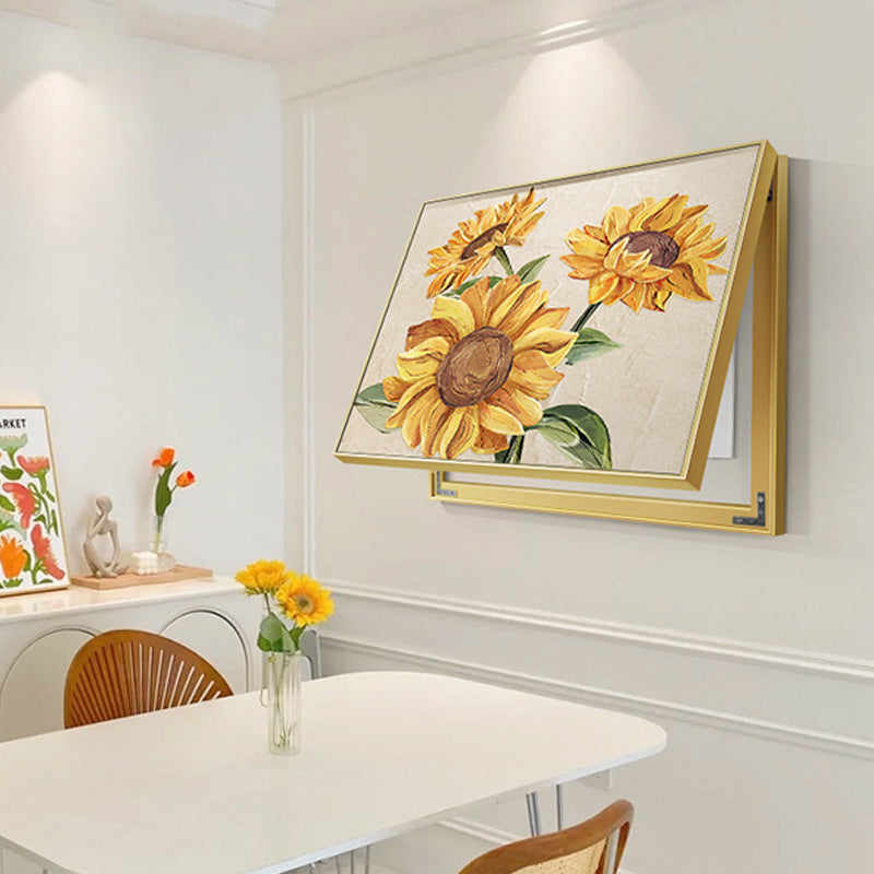 Nordic sunflower restaurant meter box decorative painting living room occlusion box power supply mural switch main switch box hanging painting