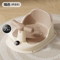 [enlarged] crown bath chair - brown (temperature sensing model) [dual-purpose/learning chair/bath stool]