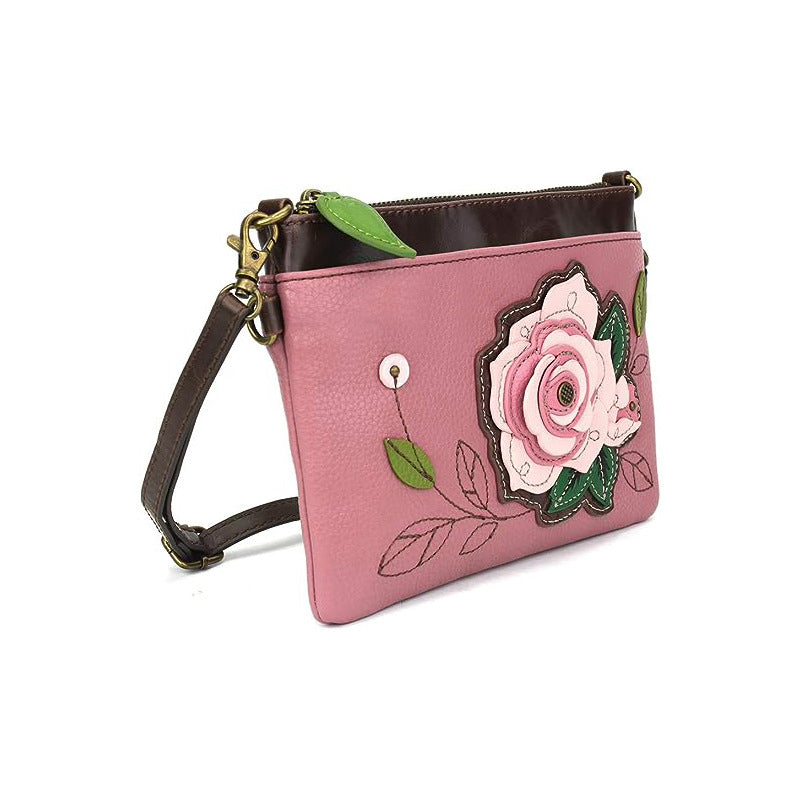 Cross-border special women's messenger bag floral short-sleeved PU messenger bag custom OEM