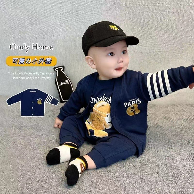 Baby boy's spring/autumn jacket - infant cardigan, boys' spring outfit,  new spring collection, baby's first birthday jacket