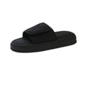 K-stylethick sole slippers for women 2024new arrival feeling of stepping on shit popularvelcroplaidcasualoutwear one-line sandals