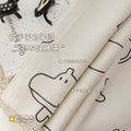 Cute cartoon kids' room curtains - boys & girls bedroom thickened blackout eco-friendly antibacterial cotton linen printed fabric