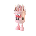 High-value, cartoon-themed pen holder - stylish, large capacity, cute, minimalist, retro storage bucket for students, desks, and offices