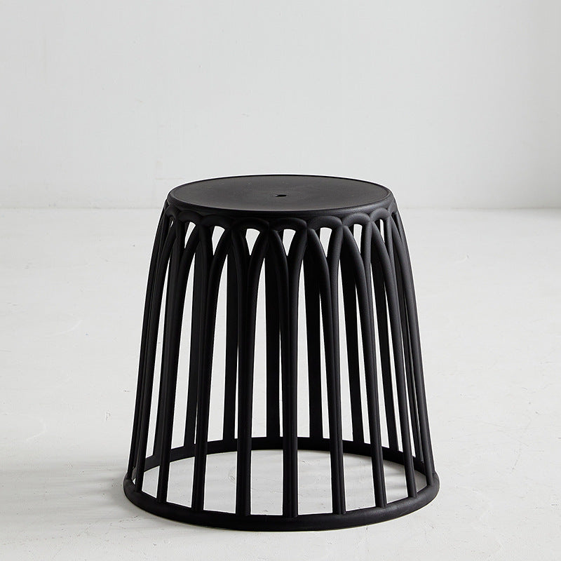 Round living room side table cut out set stool plastic small table spare stool small tea table chair modern casual stackable