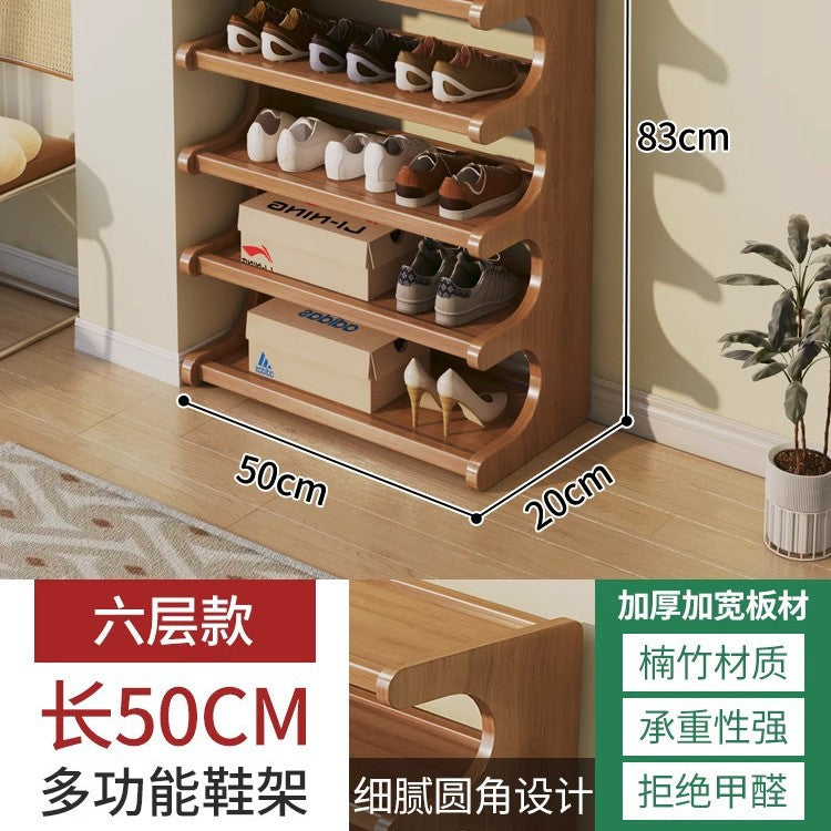 Simple shoe rack, small narrow door, household shoe cabinet, rental house, dormitory, multi-functional storage artifact, space-saving shelf