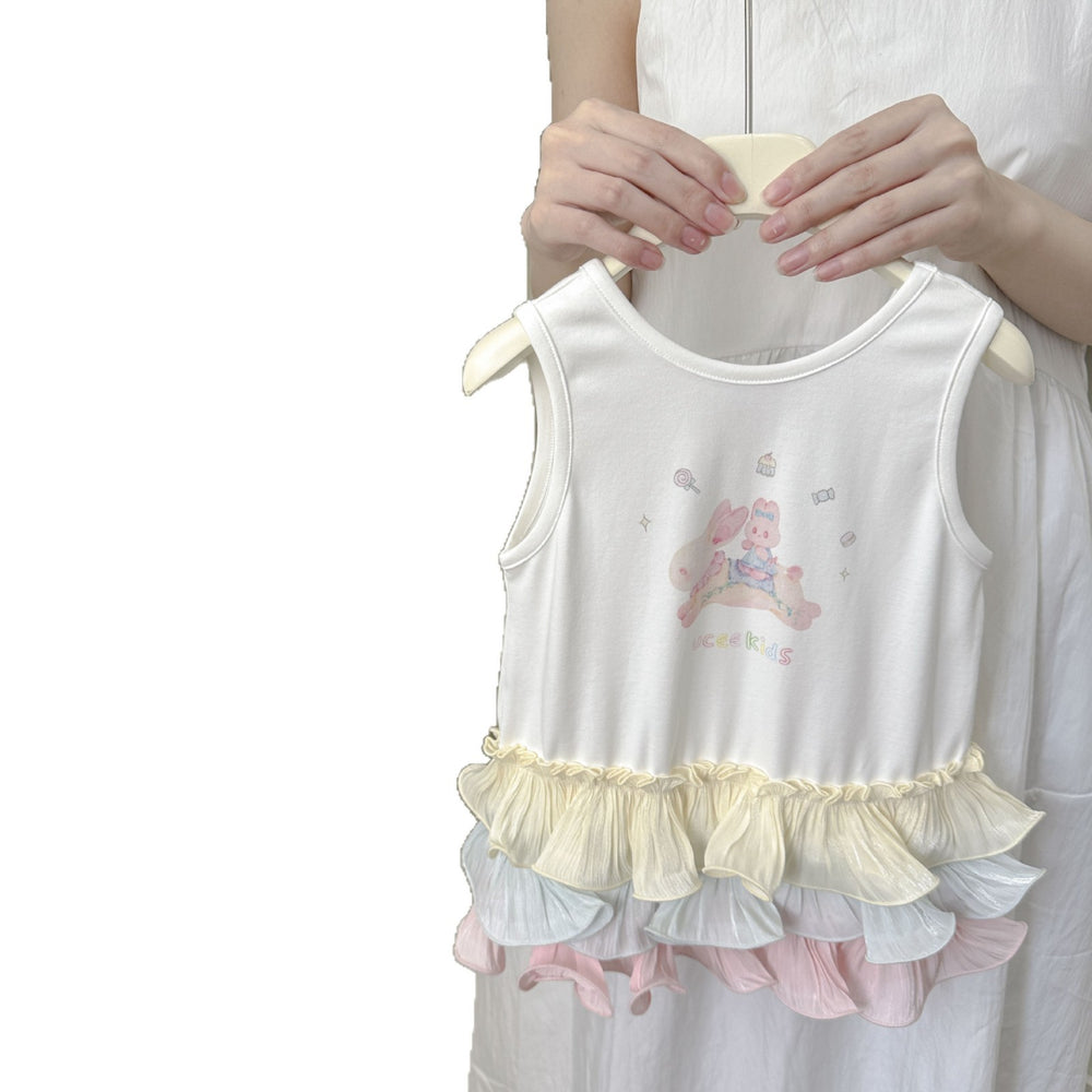 Girls' tank dress - new korean style for summer : trendy sleeveless t-shirt dress for kids