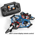yl86 screen-controlled combat drone with light stunts, four-rotor circling, fixed height, and crash-resistant aircraft toy