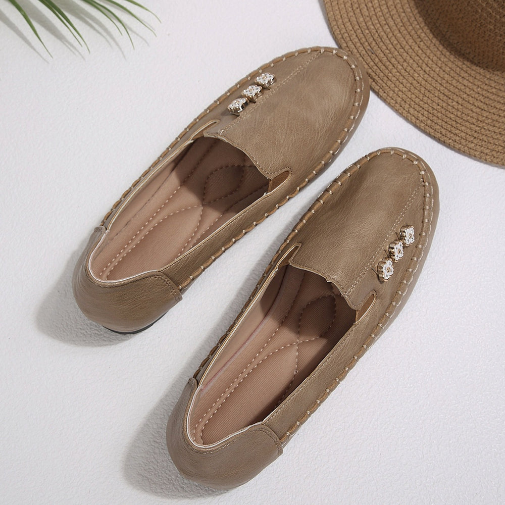 plus sizespring & fallnew arrivalfashioncasualflats lightweight bean shoes cross-border flats stitching women's shoes wholesale
