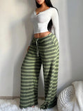 Amazon american retrostripes pantsfall and winterplaid lazy casual pants feel soft and waxy outweardrapedstraight-leg long