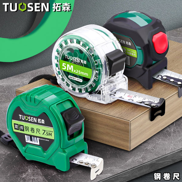 Tuosen Steel Tape Measure Box Measure 5m Meter Measure Ruler Tape Measure Construction Site Industrial Grade Hardened Thickened Tape Measure 5m Anti-drop