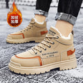 Winter men's shoes snow boots men's fleece-linedthickenedheattechmenboots british high-top cotton shoes workwear boots 8611