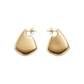 18k gold plated copper european and american fashion metal geometric polished irregular earrings - unique and trendy design