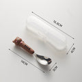 Cute style oven mitts soft handle yuanbao spoon kids student eating tableware 316 stainless steel spoon spoon wholesale