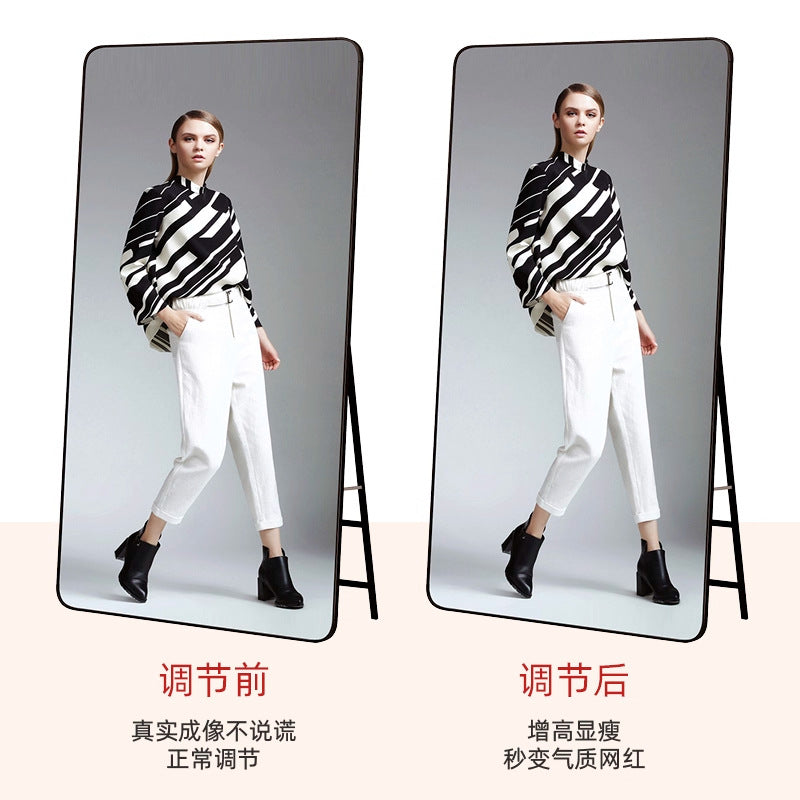 Full-length dressing mirror, floor mirror - ideal for women's clothing stores, enhances height and slimming appearance, beauty mirror for bedroom and home use