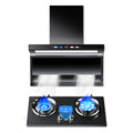 Kitchen for home frequency conversion booster range hood top side double suction 7-shaped large suction voice automatic cleaning suit