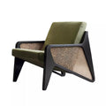 New chinoiserie chair designer rattan sofa chair wabi-sabi style single chair medieval style solid wood casual chair single chair