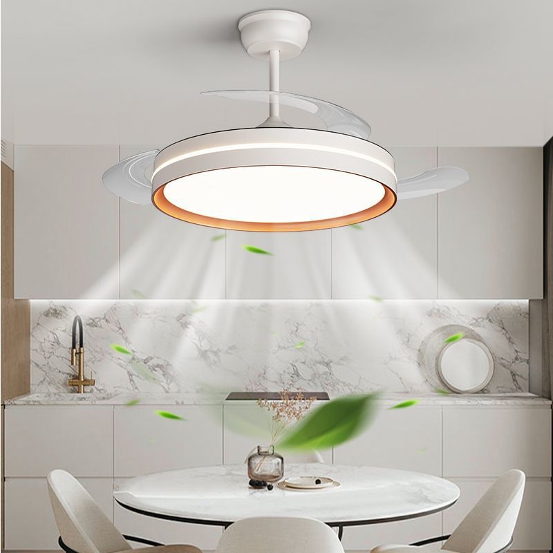 Zhongshan Lighting Ceiling Fan Light Bedroom Ceiling Fan Light Household Living Room Full Spectrum Dining Room Invisible Electric Fan Ceiling Fan