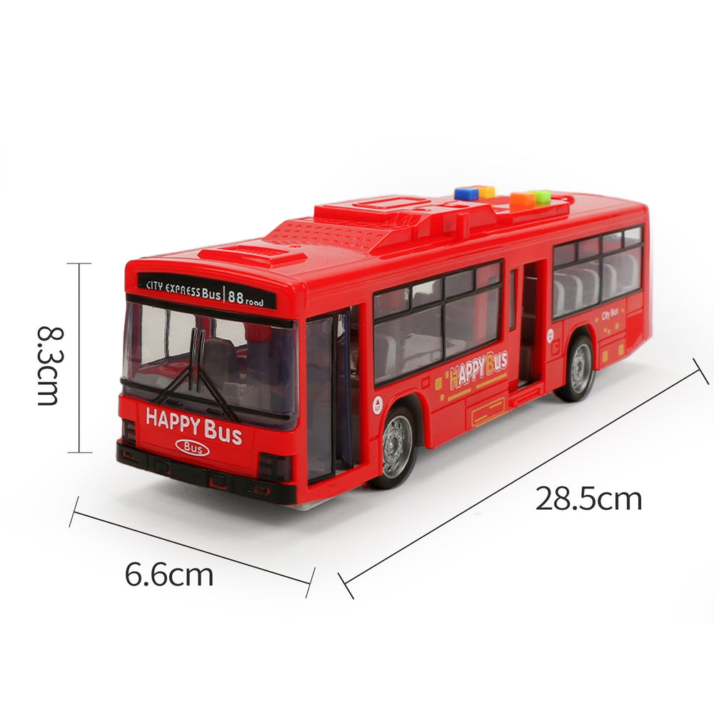 exclusive children's bus door opening simulation model bus baby bus bus boy toy