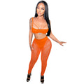 C5799 special offer: no returns or exchanges. please purchase with care. european and american style bandeau top, camisole, zipper mesh see-through pants two-piece set