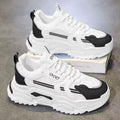 Men's white sneakers - winter breathable 2025 new mesh design, height increasing thick sole, athletic casual running dad shoes, trendy style