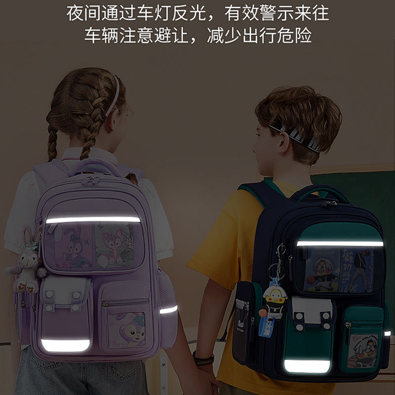2026 new children's backpack for boys, elementary school grades 1-6, boys' and girls' spine-protecting, weight-reducing double shoulder bag
