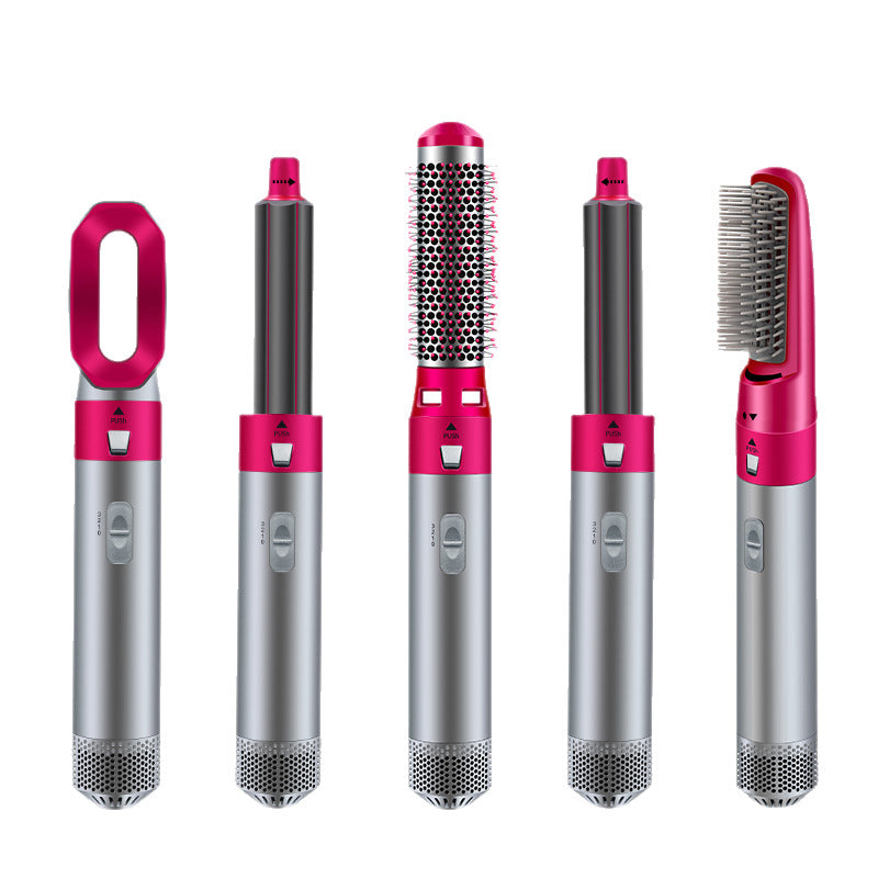 Cross-border new curling iron 5-in-1 hot air comb, automatic curling iron, hair straightener, curling hair straightener, styling hair dryer