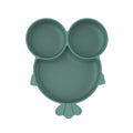 Oem personalized cartoon goldfish food grade silicone divided dinner plate kids learning to eat tableware cartoon silicone dinner plate