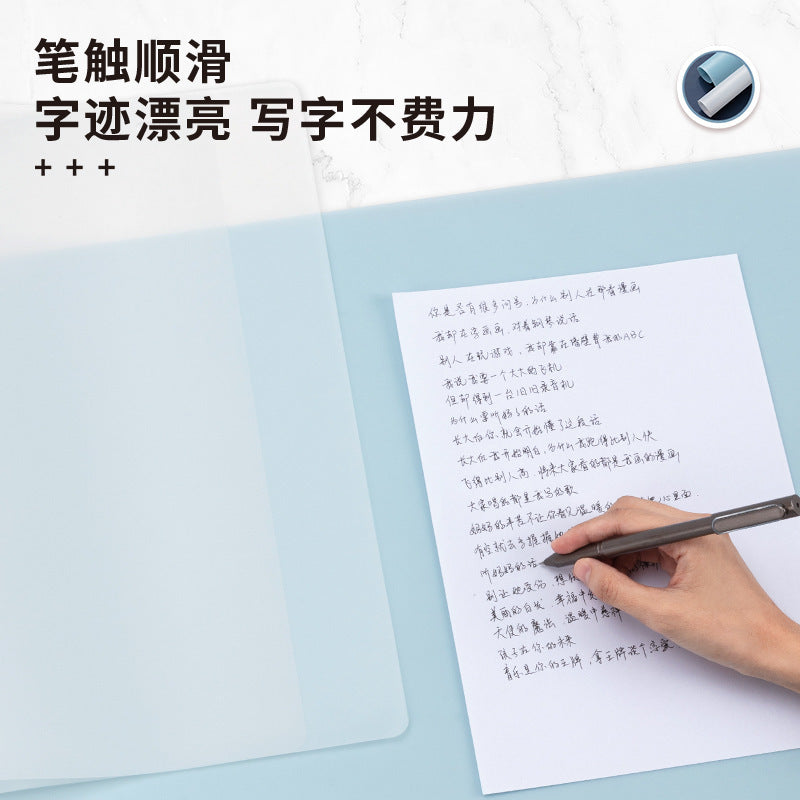 Deli Stationery 72657 Desktop Soft Pad Transparent A2 Student Writing Pad Writing Silicone Exam Pad Book