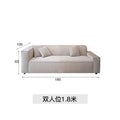 Wabi-sabi style linen three-person fabric sofa small apartment living room b&b tofu block classy cotton and linen cream style removable and washable