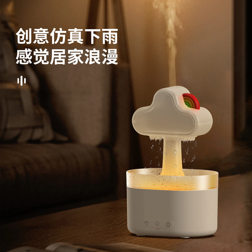 rainbow cloud raindrop aromatherapy machine atomized essential oil diffuser machine for home humidifier for home aromatherapy machine spray