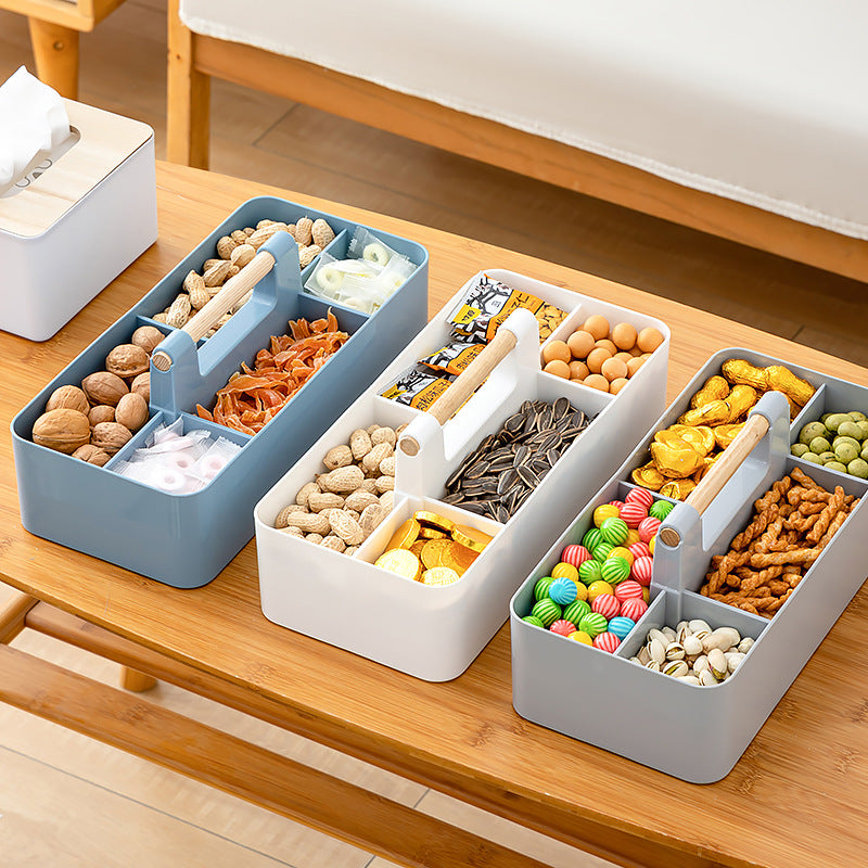Nut dried fruit box Household simple multi-grid candy box Living room coffee table Large capacity snack storage box