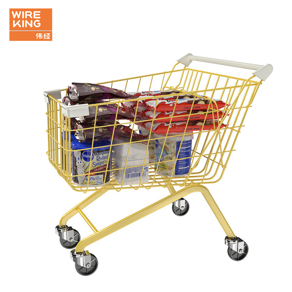 Weijing custom shopping cart supermarket heavy duty shopping trolley convenience store shopping basket retail store shopping cart