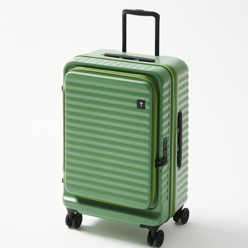 New front open suitcase women's 20-inch small boarding case 24-inch anti-drop trolley case travel bag password case