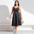supply space layer v neck suspender waist fashiondress african european women's clothing special price clearance