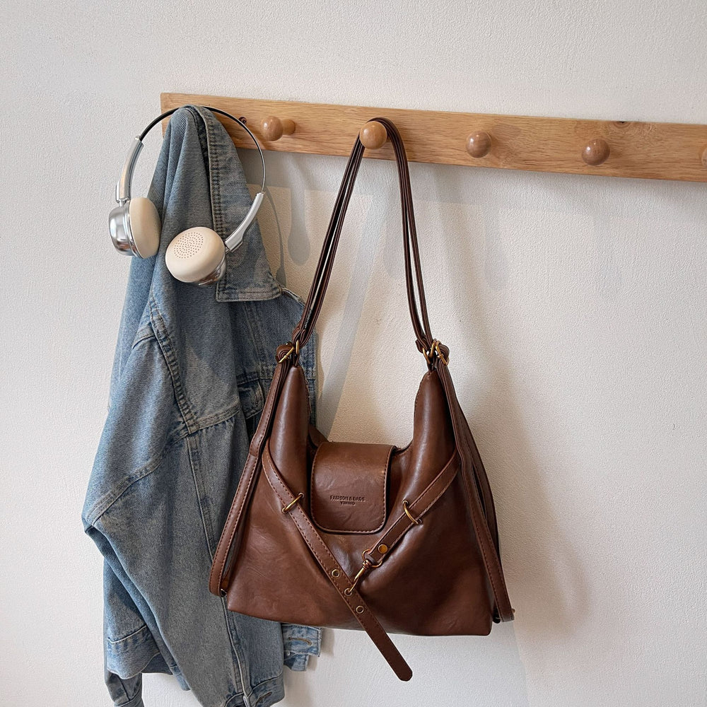 Retrofashion large-capacity tote bag women's single and double shoulder backpack work clothingeasiest for match shoulder bag work clothing backpack