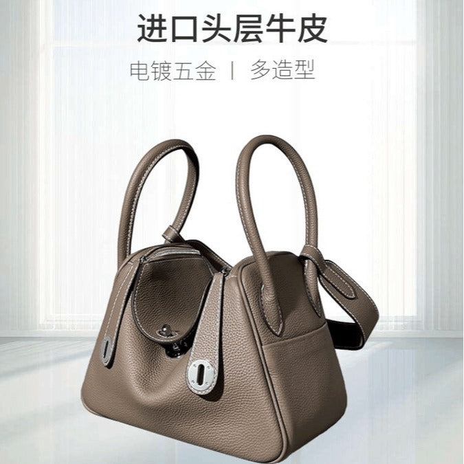 2024new arrivalmini lindy bag cowhide doctor bag genuine leather women's bag trendy shoulder crossbody satchel pillow medicine box bag