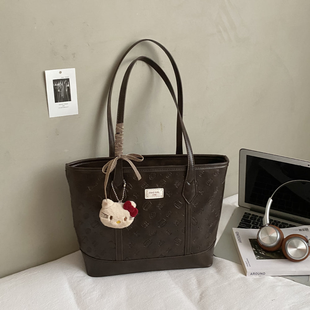 High-end retro bag for women, new autumn collection, versatile basket bag, fashionable and textured shoulder bag, large capacity tote bag