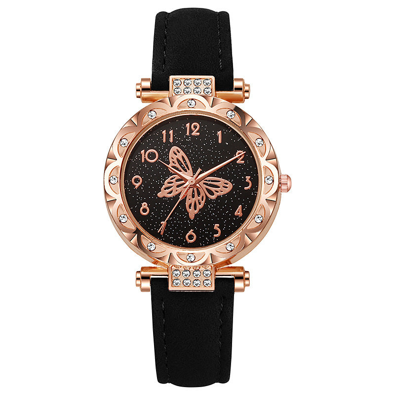 Wholesale direct sales: new fashionable women's watches for cross-border e-commerce - stylish, minimalist butterfly quartz watches