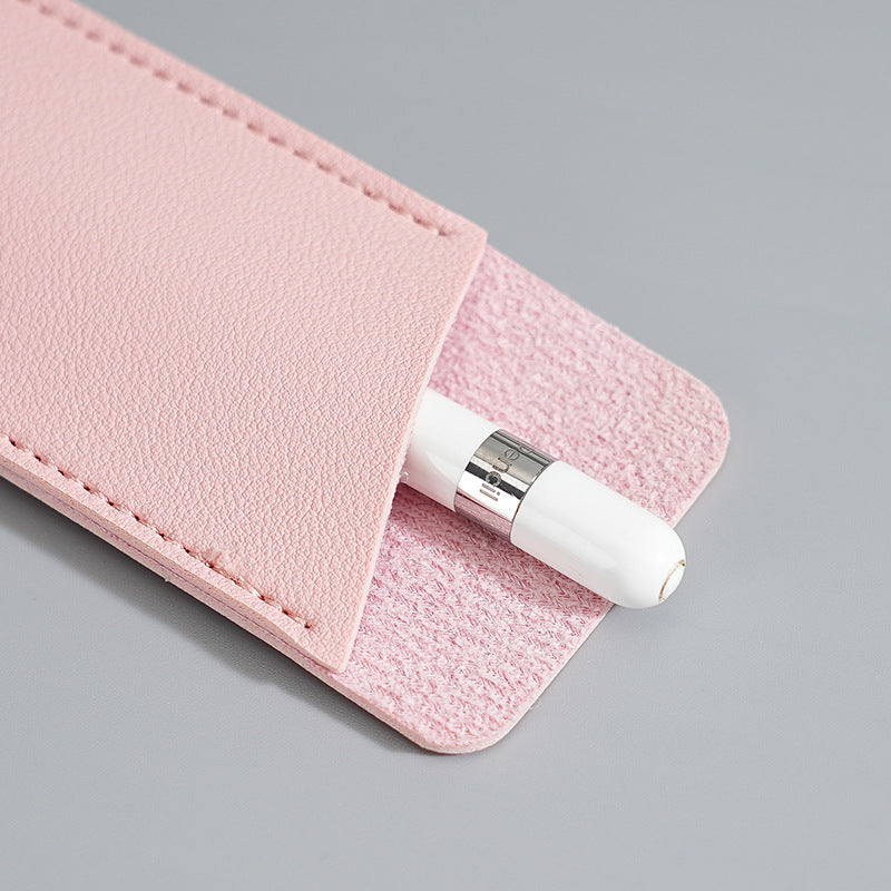 Spot retro PU pencil bag, simple literary storage bag, student stationery, pen case, single and double solid color protective case
