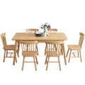 Nordic solid wood dining table modern casualaccessible luxury rectangular japanese table and chair combination dining table for home small apartment