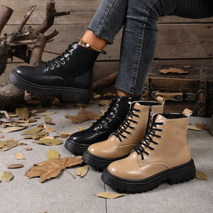 Boots women's short boots british style autumn winternew arrival single boots trendy thick bottom slim motorcycle boots wholesale dropshipping