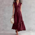 european and american cross-border  independent station new arrivalelegantelegancenormcore cotton and linen women's sleeveless dress