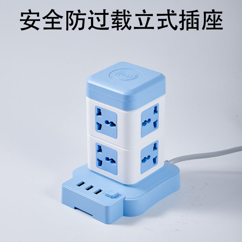 Universal power strip british style power strip tower european standard power strip hong kong style socket vertical macau 2-pin american standard usb power strip