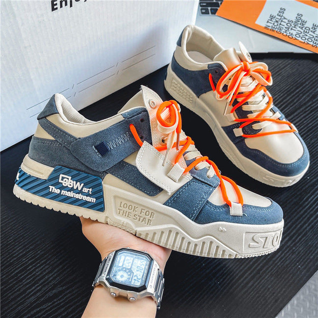 2025 spring new men's shoes: trendy, versatile casual sneakers, original niche thick-soled panda skate shoes for men
