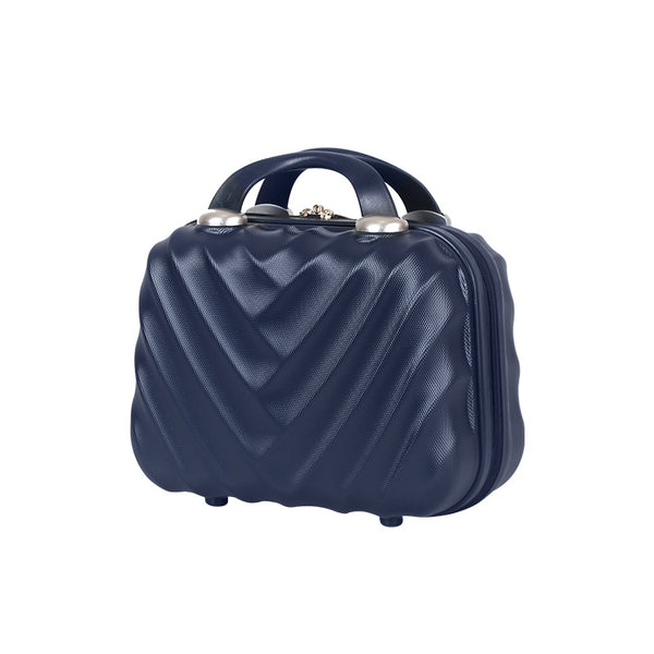 2025 new fashion cosmetic bag V pattern embroidered flower travel bag casual portable cosmetics storage bag
