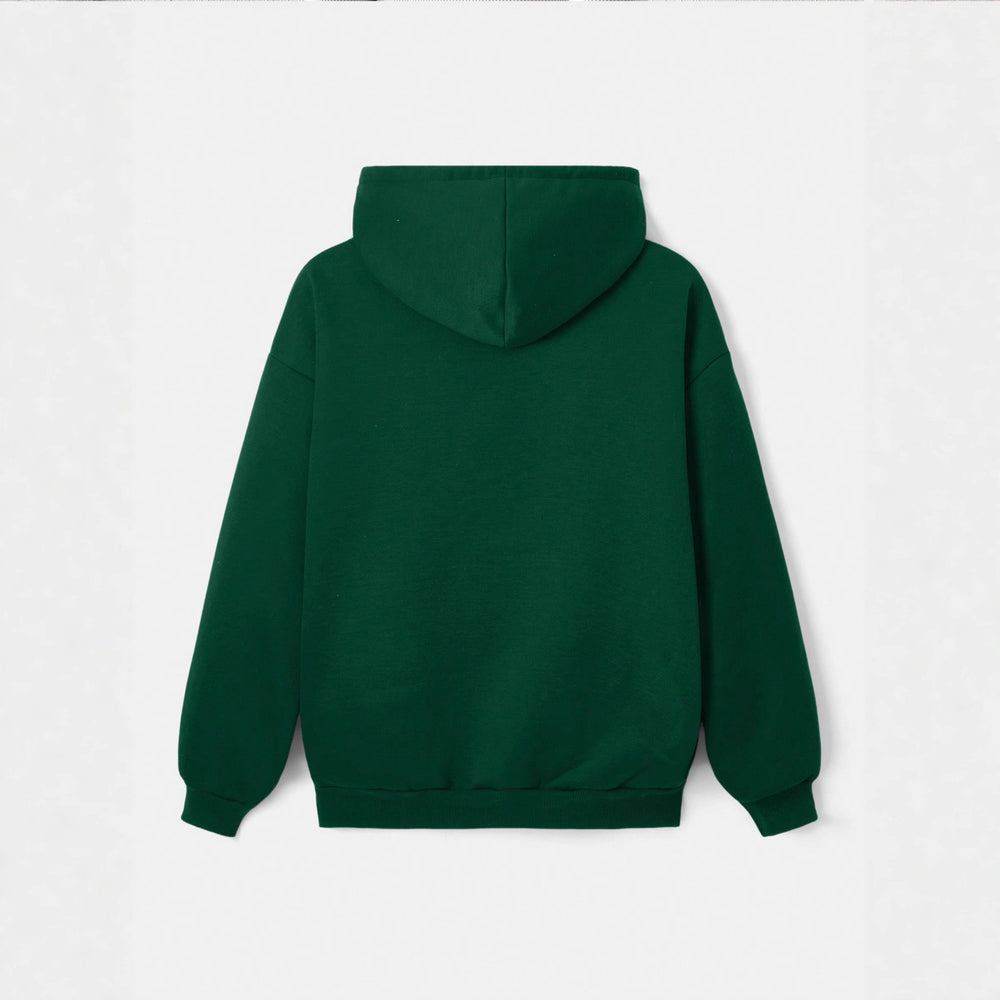 fashion  fleece-linedsweatshirt hooded thickenedpure colorcasualheattechoutwearcouple's pullover wide