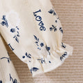 Girls' 100% cotton dress -  spring/autumn korean style - baby fashion doll collar - love butterfly detail - cinched waist long sleeve dress