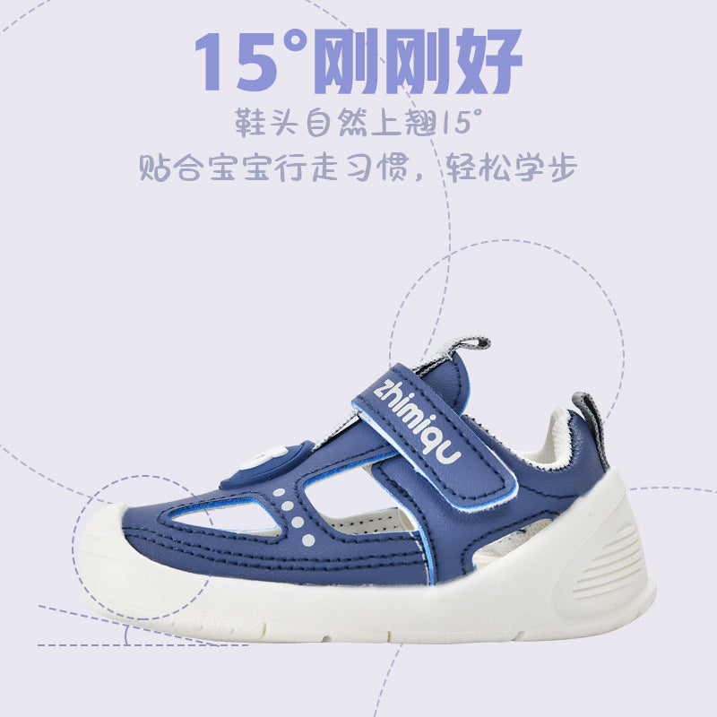 Baby sandals for boys, summer infant first walker shoes, 0-1-2 years old, soft sole baby and toddler functional shoes for girls