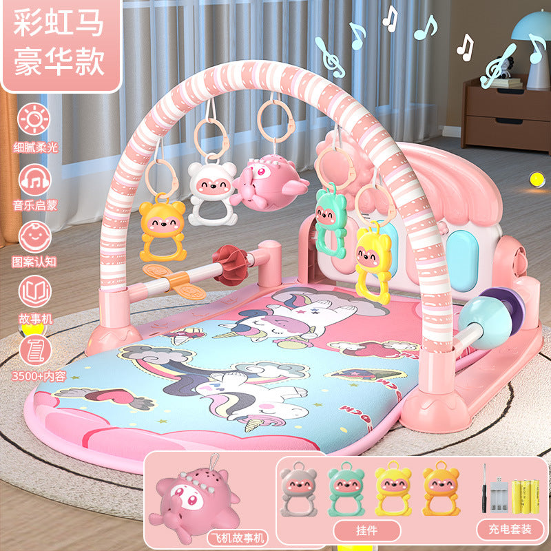 Baby foot pedal piano toy gym activity center - early education & developmental toy for baby boys & girls (0-3 years old) - bouncing & bouncing baby toy